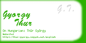 gyorgy thur business card